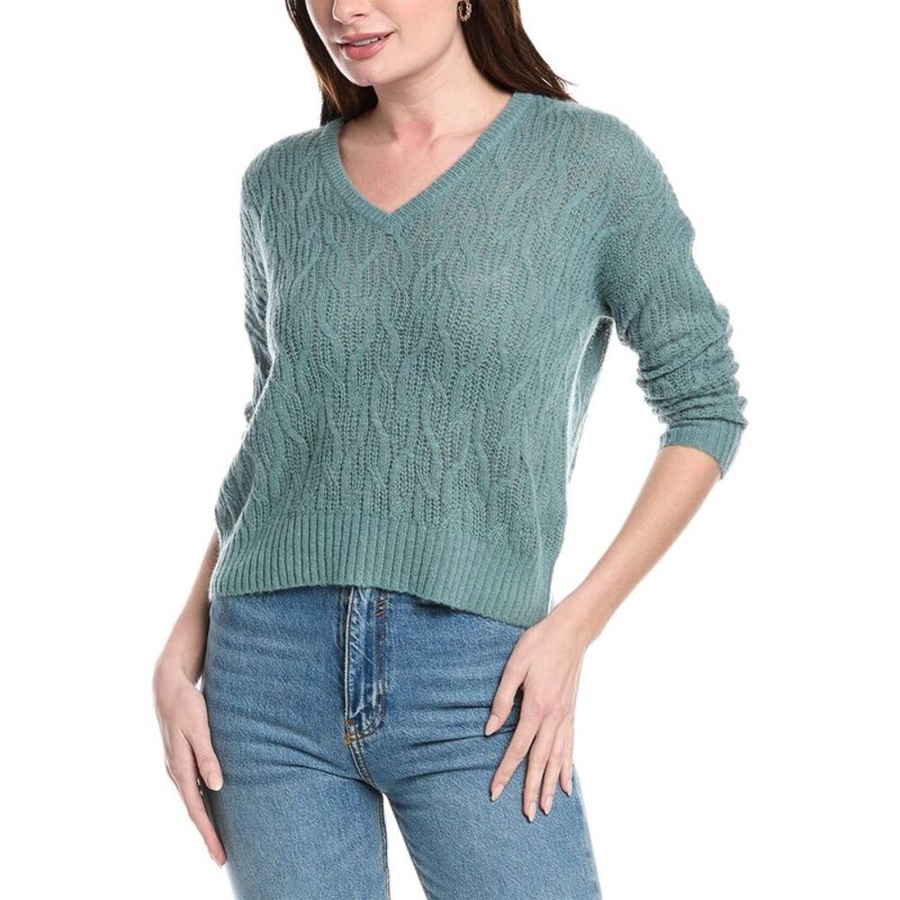 Madewell Womens  Alna Alpaca-Blend Sweater, Green